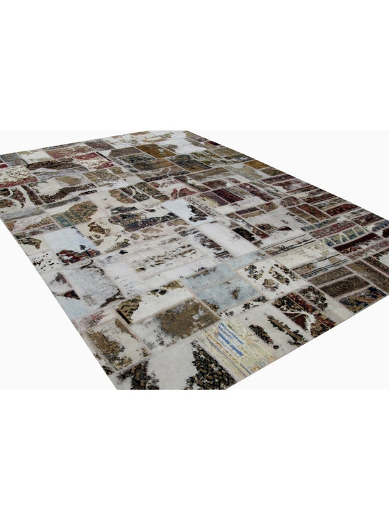 8x11 Patchwork Persian Area Rug - 109569.