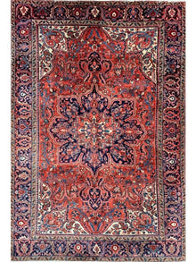  8x12 Old Persian Heriz Area Rug - 100663.