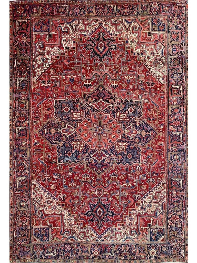 8x12 Old Persian Heriz Area Rug - 101220.