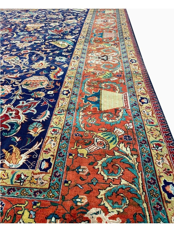 8x12 Old Persian Tabriz Area Rug - 109851.