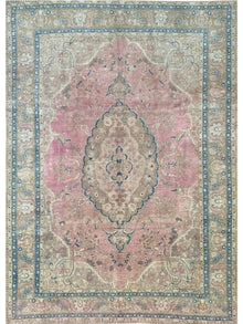  8x12 Old Persian Tabriz Area Rug - 110523.