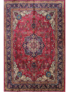  8x12 Old Persian Tabriz Area Rug - 500172.