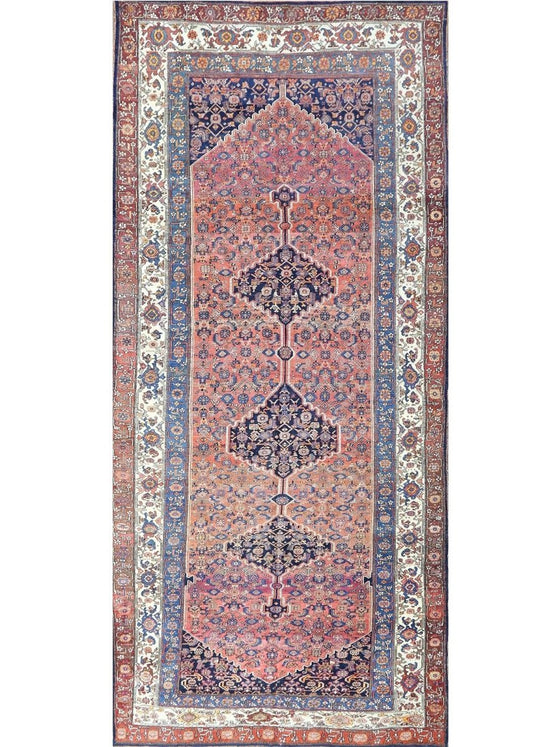 8x18 Old Persian Bakhtiari Area Rug - 109061.