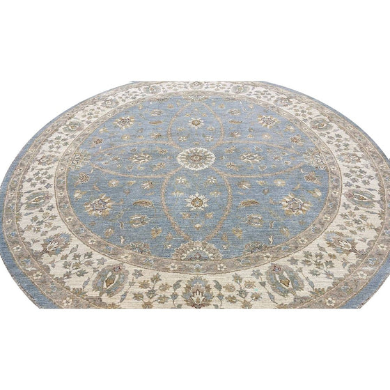 8x8 Round Pakistani Peshawar Area Rug - 501755.