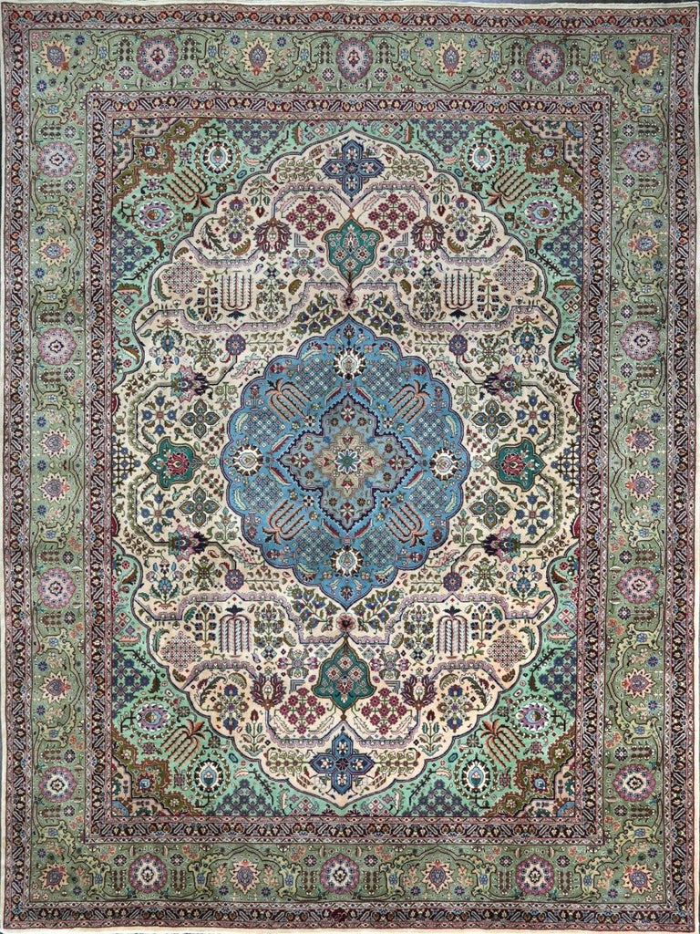 9'10 x 12'7 Old Persian Tabriz Masterpiece Rug - 110833.