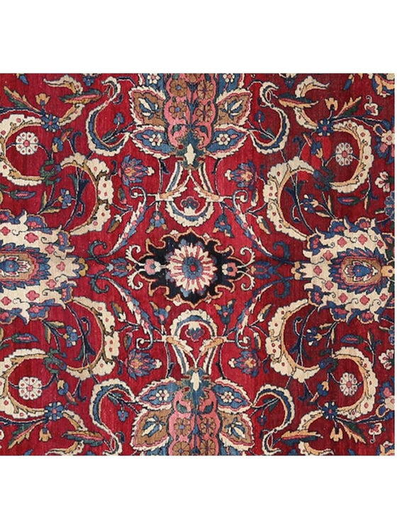 9'10" x 13'0" Antique Persian Yazd Area Rug - 108060.