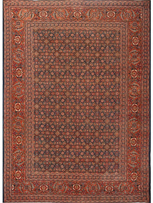  9x 12 Antique Persian Tabriz Area Rug - 107921.