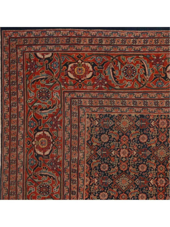 9x 12 Antique Persian Tabriz Area Rug - 107921.