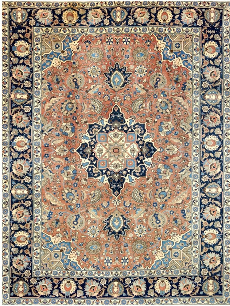 9x 12 Old Persian Tabriz Area Rug – 110597.