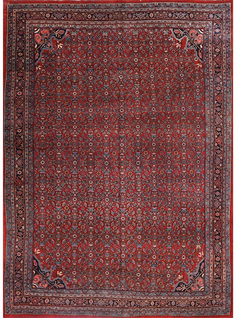 8'10 x 12'2 Antique Persian Bijar Area Rug - 107456.
