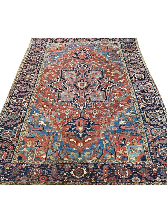 8'6" x 11'9" Antique Persian Heriz Area Rug - 105871.