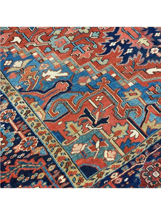 8'6" x 11'9" Antique Persian Heriz Area Rug - 105871.