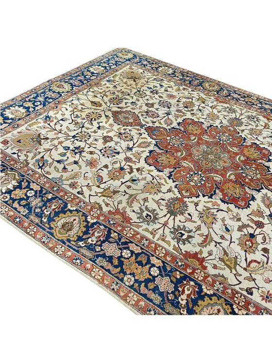 9x12 Antique Persian Tabriz Area Rug - 107219.