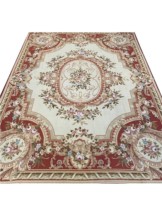 9x12 French Style Needlepoint Rug - 102362.