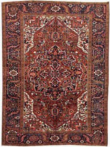  8'6" x 11'6" Old Persian Heriz Area Rug - 109861.