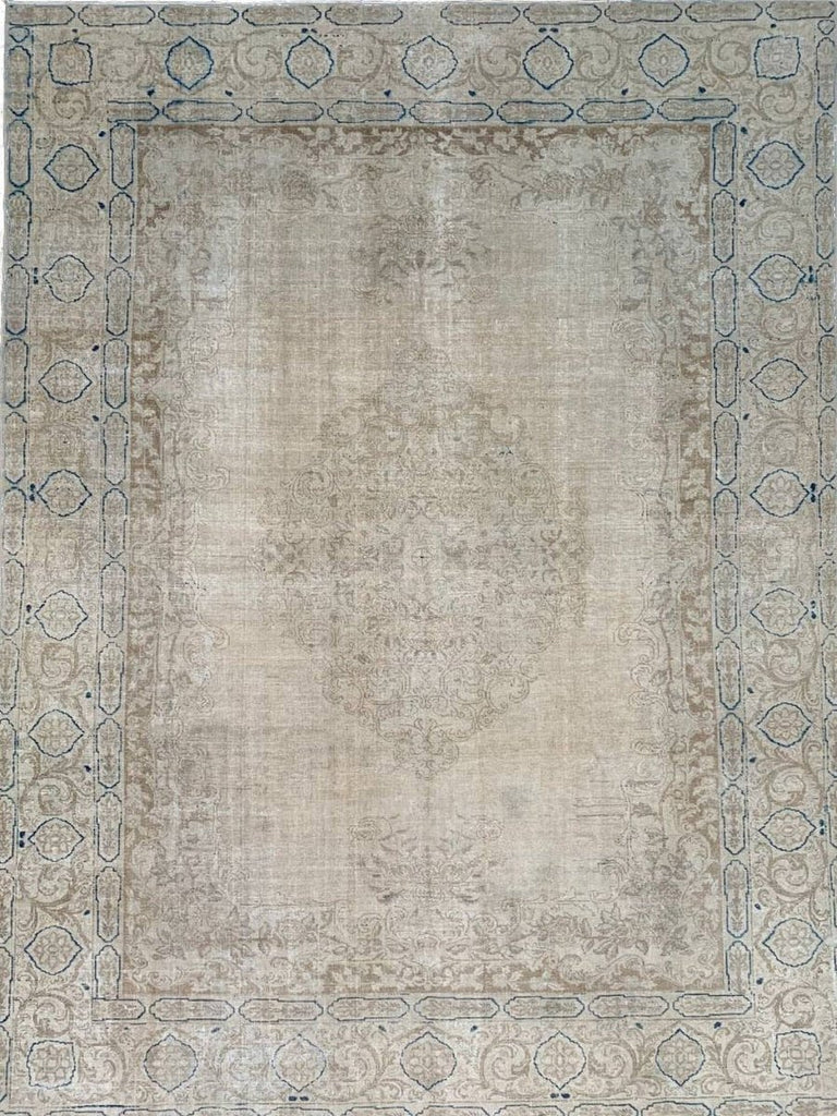 9x13 Antique Persian Tabriz Area Rug - 101097.