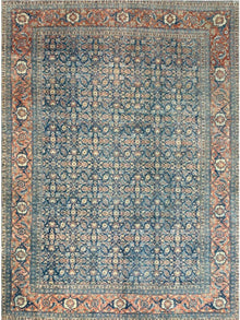  9x13 Antique Persian Tabriz Area Rug - 107728.