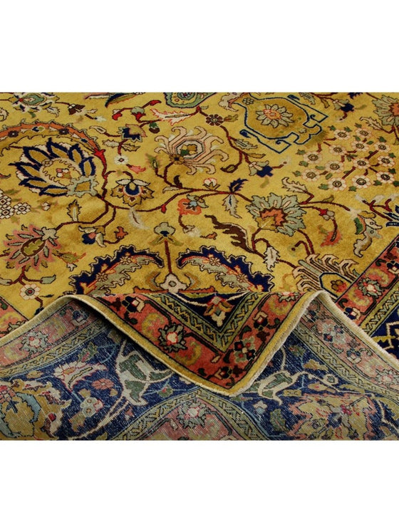 9x13 Antique Persian Tabriz Area Rug - 110427.