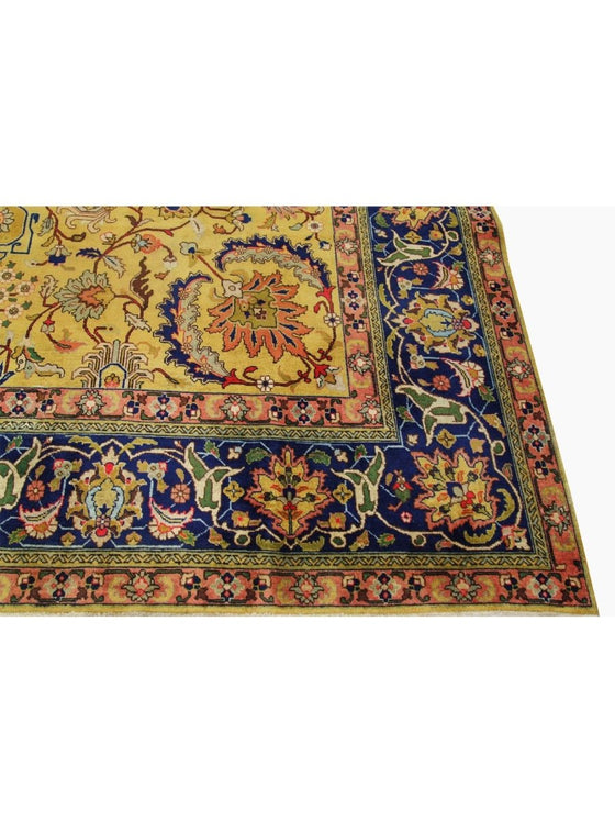 9x13 Antique Persian Tabriz Area Rug - 110427.