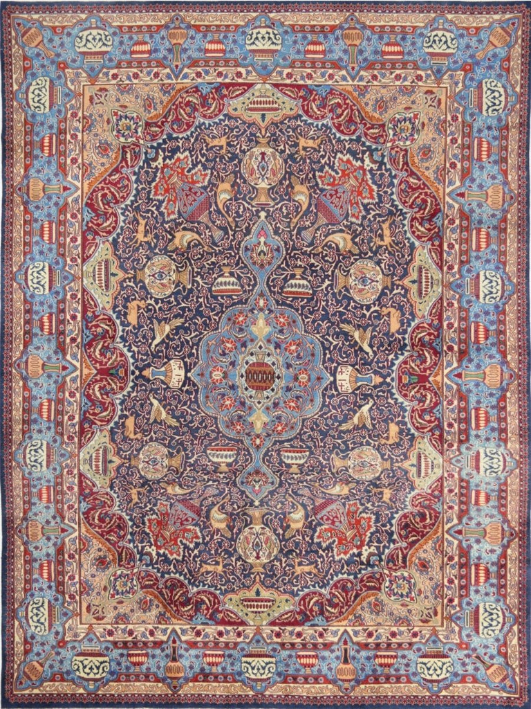9x13 Old Persian Kashmar Area Rug - 110363.