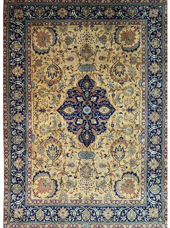 9x13 Old Persian Tabriz Area Rug - 109867.