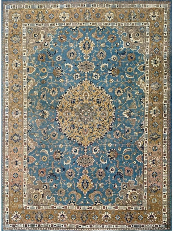 9x13 Old Persian Tabriz Area Rug - 110858.